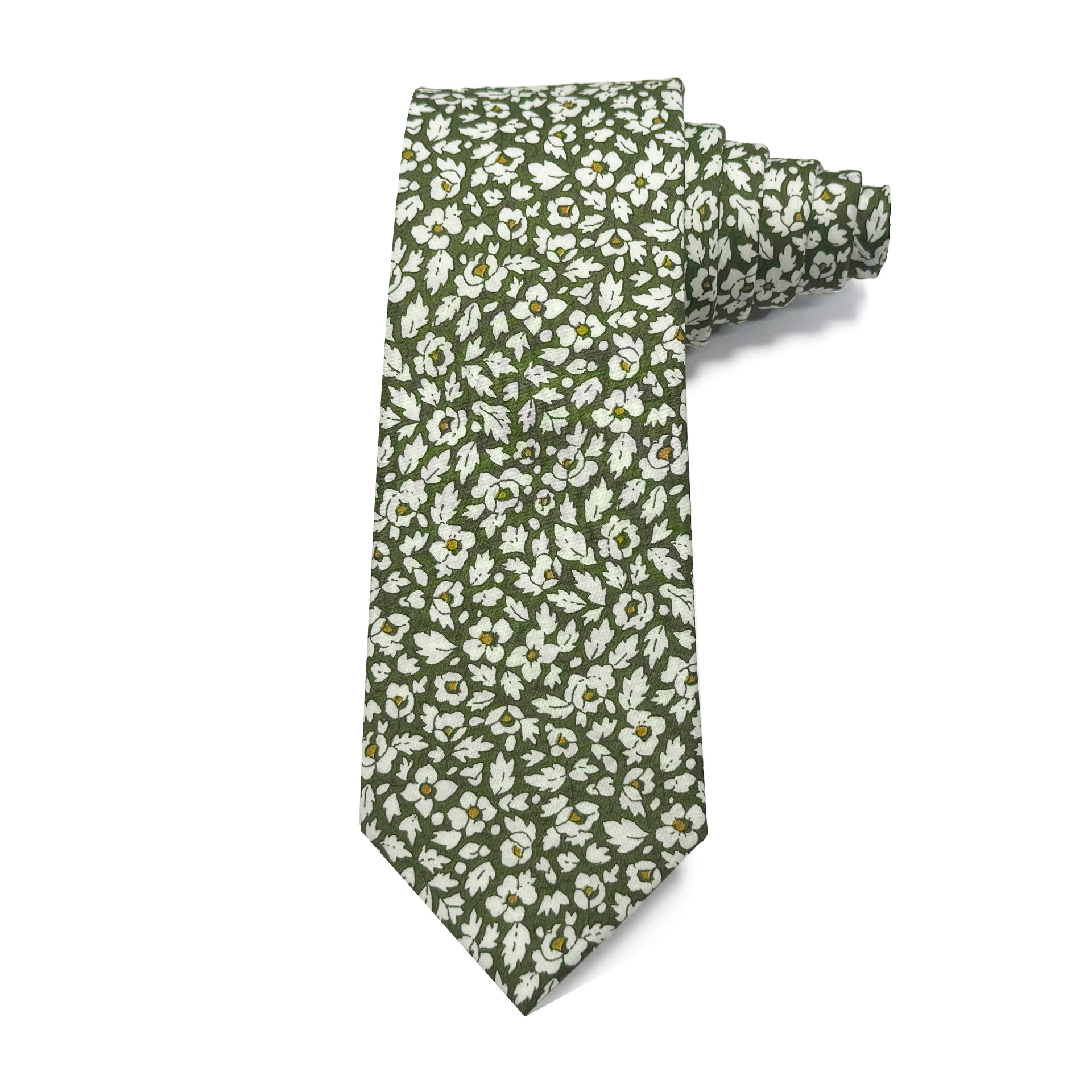 Feather Meadow Olive Green – Liberty Tana Lawn™ Cotton Tie