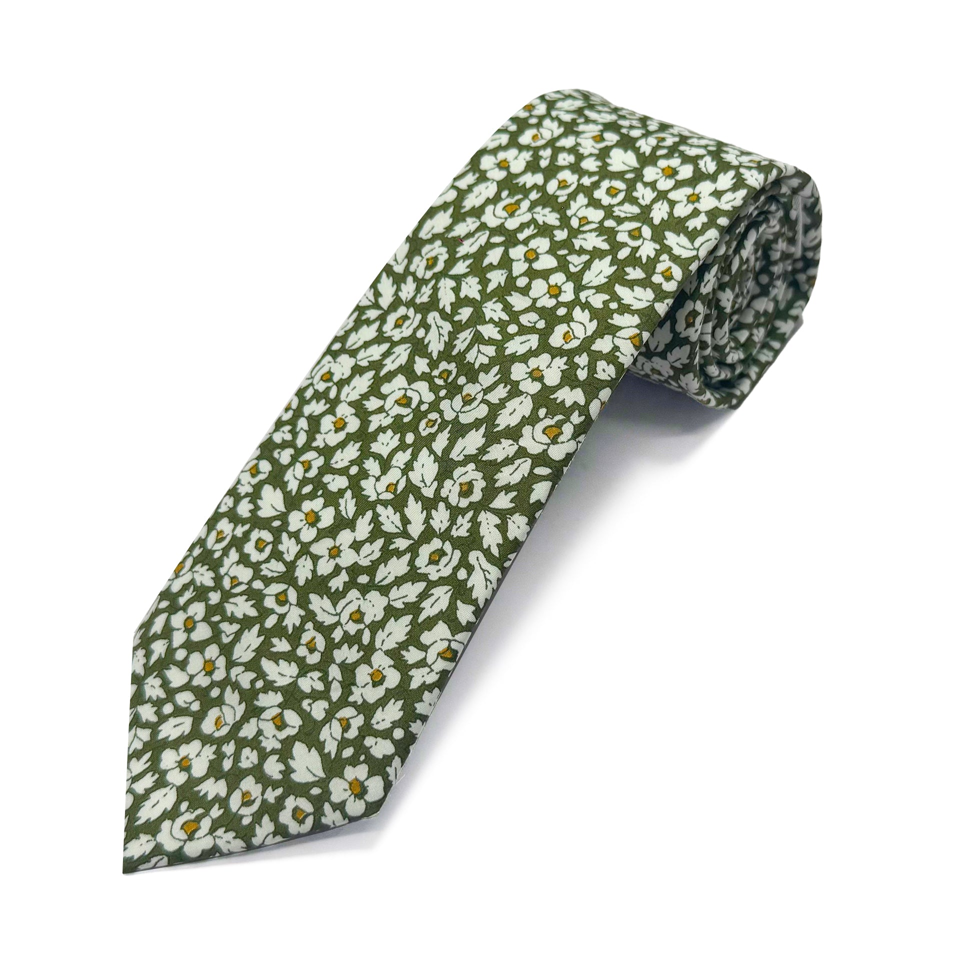 Feather Meadow Olive Green – Liberty Tana Lawn™ Cotton Tie
