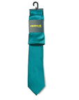 Emerald Teal- Solid Satin Polyester Tie & Pocket Square Set