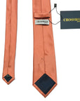 Terracotta Blush - Solid Satin Polyester Tie & Pocket Square Set