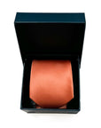 Terracotta Blush - Solid Satin Polyester Tie & Pocket Square Set