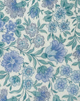 Carnation Garden Blue Liberty Tana Lawn cotton tie, handmade from genuine Liberty fabric.
