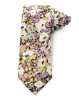 Thorpe Purple Liberty Tana Lawn cotton tie, a floral print in purple tones.