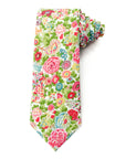 Elysian Day Cherry Liberty Tana Lawn cotton tie, a delicate floral print in soft cherry tones.