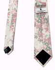 Blossom Drift – Ivory Floral Jacquard Tie