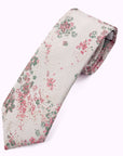 Blossom Drift – Ivory Floral Jacquard Tie