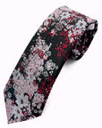 Midnight Garden – Black Floral Jacquard Tie