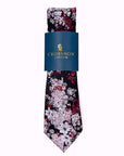 Midnight Garden – Black Floral Jacquard Tie