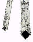 Frost & Gold – Silver Floral Jacquard Tie