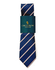 Harbour Stripe – Navy & Blush Tie