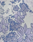 Morning Mist – Silver & Blue Floral Jacquard Tie