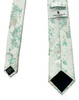 Coral Reef – Mint & Peach Floral Jacquard Tie