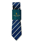 Harbour Stripe – Navy & Silver Tie