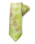 Sea Garden – Mint & Teal Floral Jacquard Tie