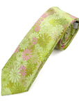 Sea Garden – Mint & Teal Floral Jacquard Tie
