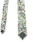 Wild Flowers White Liberty Tana Lawn cotton tie by Crossrow London.