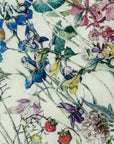 Wild Flowers White Liberty print cotton tie, ideal for weddings and formalwear.