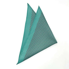 Dragonfly Dance pocket square with a playful pattern of colorful dragonflies on a light background.