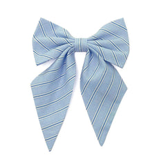 Striped Sky Bow Tie with blue and white stripes.