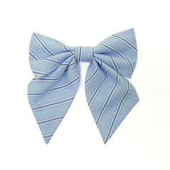 Striped Sky Petite Hair Tie with blue stripe design.