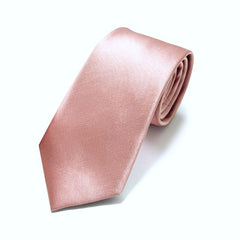 Dusty pink men's silk tie made from pure mulberry silk, ideal for formal occasions.