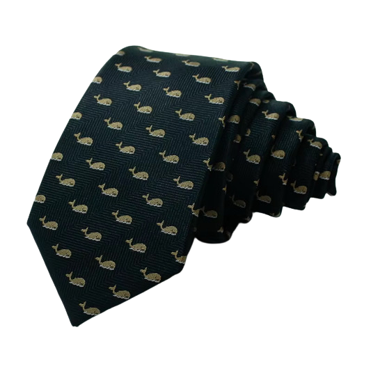 Deep Navy Whale Slim Tie
